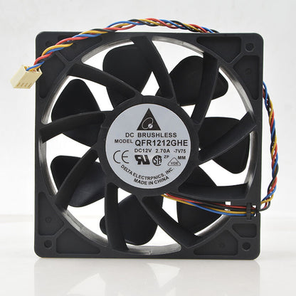 1pcs Delta QFR1212GHE 12cm 12v 2.70A 12038 s7 S9 E9 T9 6000 rotary fan 4pin