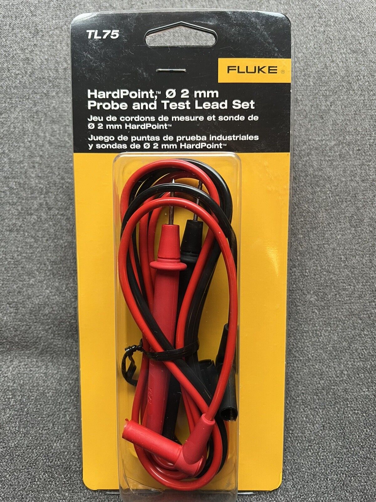 1PCS BRAND NEW Fluke TL75 Hard Point 2mm Probe Test Lead IN BOX Fluke