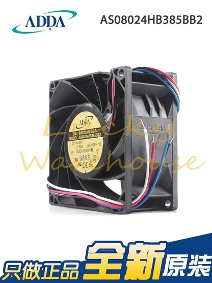 ADDA AS08024HB385BB2 8038 DC24V 2.50A 8CM 2-Wire Inverter Cooling Fan