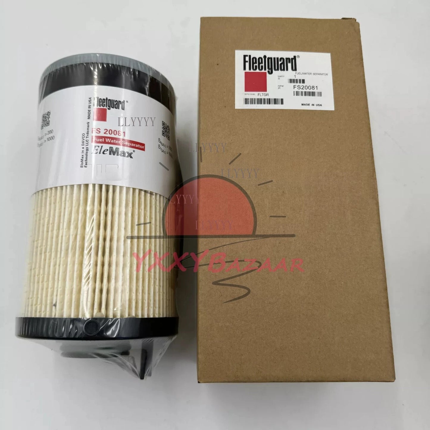 6PCS FS20081 FleetGuard Fuel Filter Water Separator For Cummins A0000904851