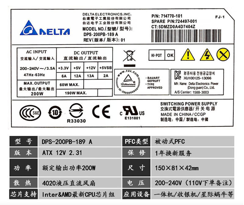 new GW-EPS2000BL rated 2000W server gaming gaming silent module power supply - GLORIOUS