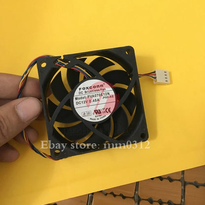 1pcs FOXCONN PVA070E12N 12V 0.45A 7CM CPU 70mm×70mm×15mm fan 4pin