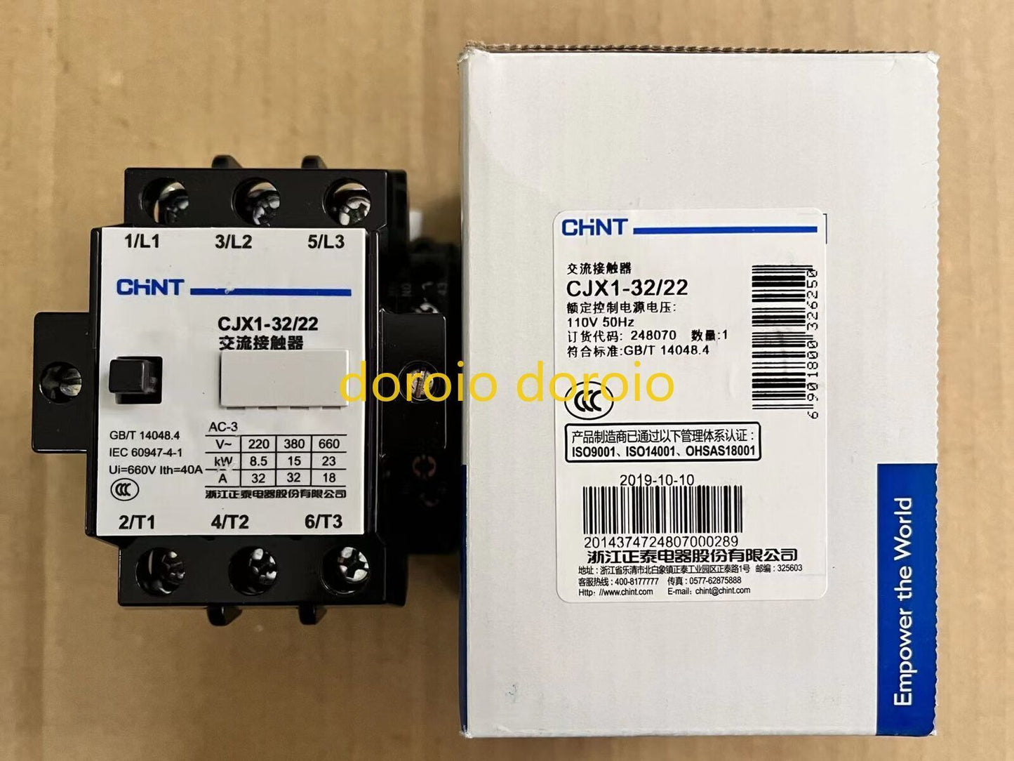1PC  FOR Chint Contactor CJX1-32/22 24V 110V