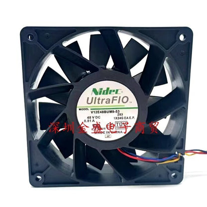 NIDEC V12E48BUM9-53 DC48V 0.81A 12CM 4-Wire High Airflow Axial Cooling Fan