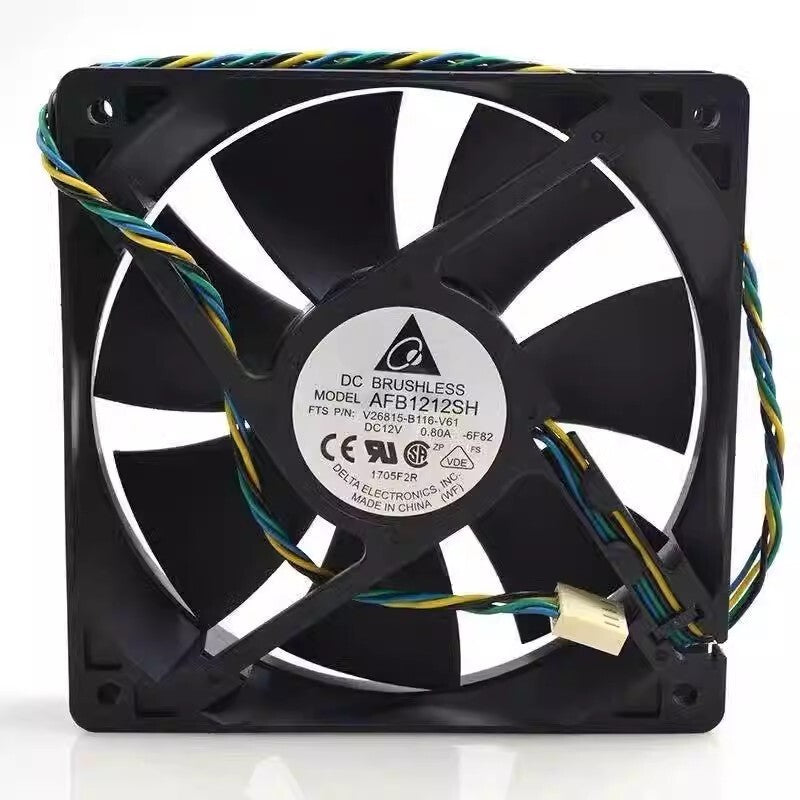 Delta AFB1212SH 12025 DC12V 0.80A 12CM 4-Pin PWM Cooling Fan