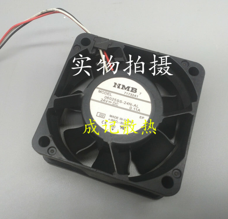 1pcs NMB-MAT 06025SS-24N-AL 24V 0.11A 3.08W 60*60*25mm 60mm cooling fan 3pin