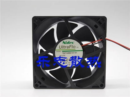 Nidec UltraFlo T92T24MS1A7-51 DC24V 0.22A 9025 2-Wire Cooling Fan