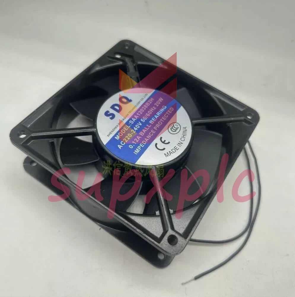 1 PCS SDQ Fan SAA12038B2H 220V 20W 0.12A 12CM cabinet fan Aluminum frame