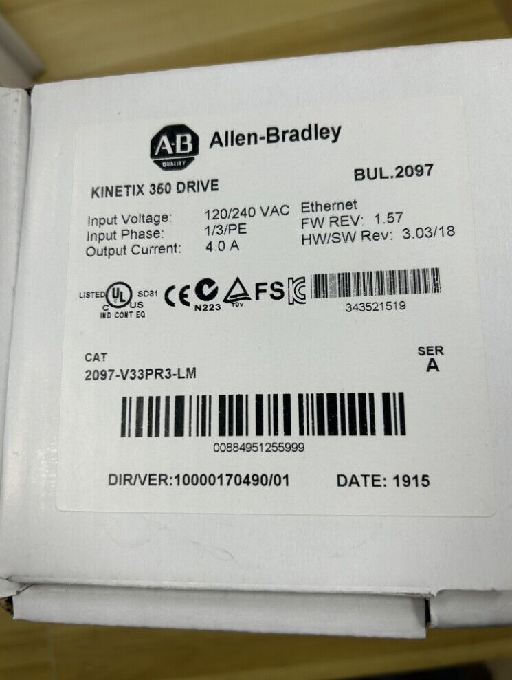 Allen-Bradley Kinetix 350 Servo Drive - 2097-V33PR3 - ALLEN-BRADLEY