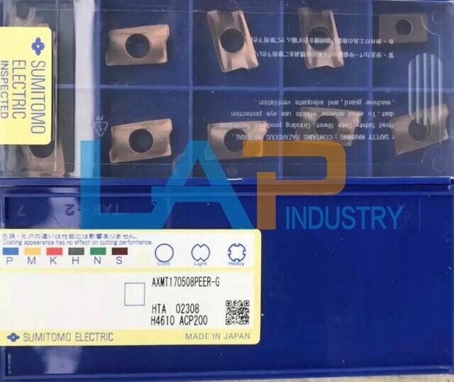 10 Pcs Box SUMITOMO Carbide Inserts AXMT170508PEER-G ACP200 - SUMITOMO
