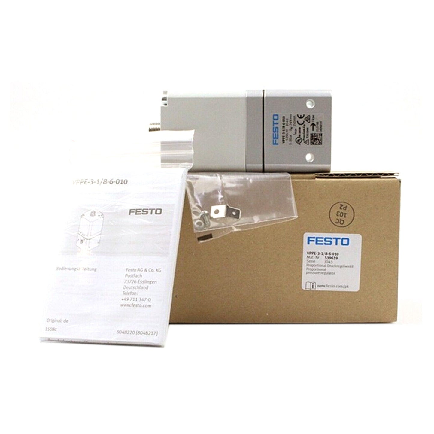 FESTO VPPE-3 1/8-6-010 539639 Pressure Regulating Valve - FESTO