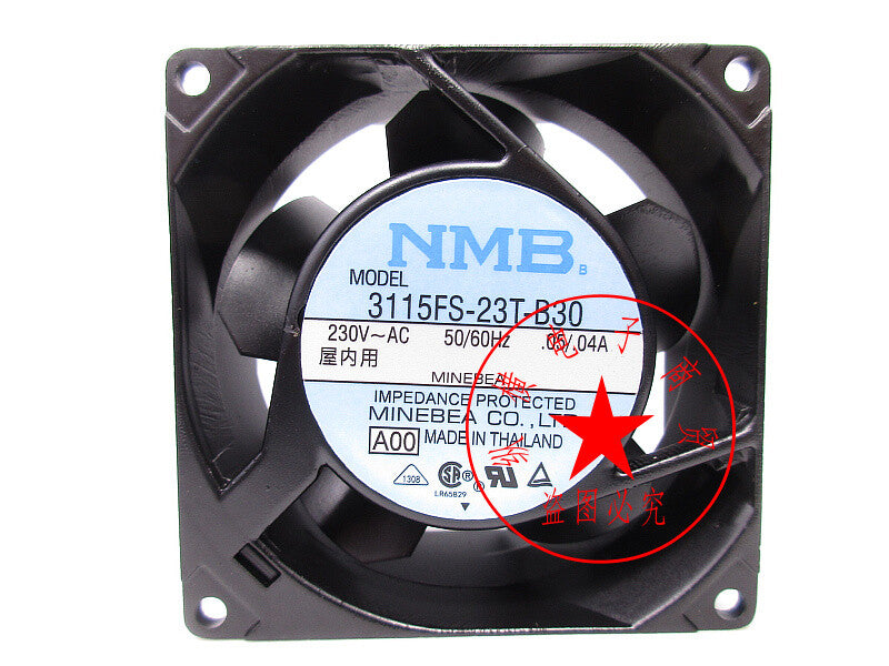 NMB 3115FS-23T-B30 AC230V 0.05/0.04A 8038 Aluminum Frame Cooling Fan