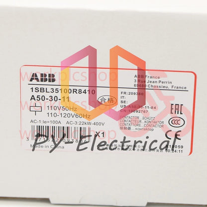 1PCS ABB A50-30-11 110V 50Hz/110-120V 60Hz Contactor #US
