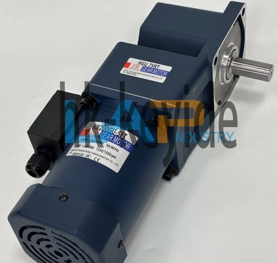 6GU 75RT+6IK200GU-SFT GEAR MOTOR 200W 220/380V 50/60Hz 1.2/0.58A 1350/1550rpm～