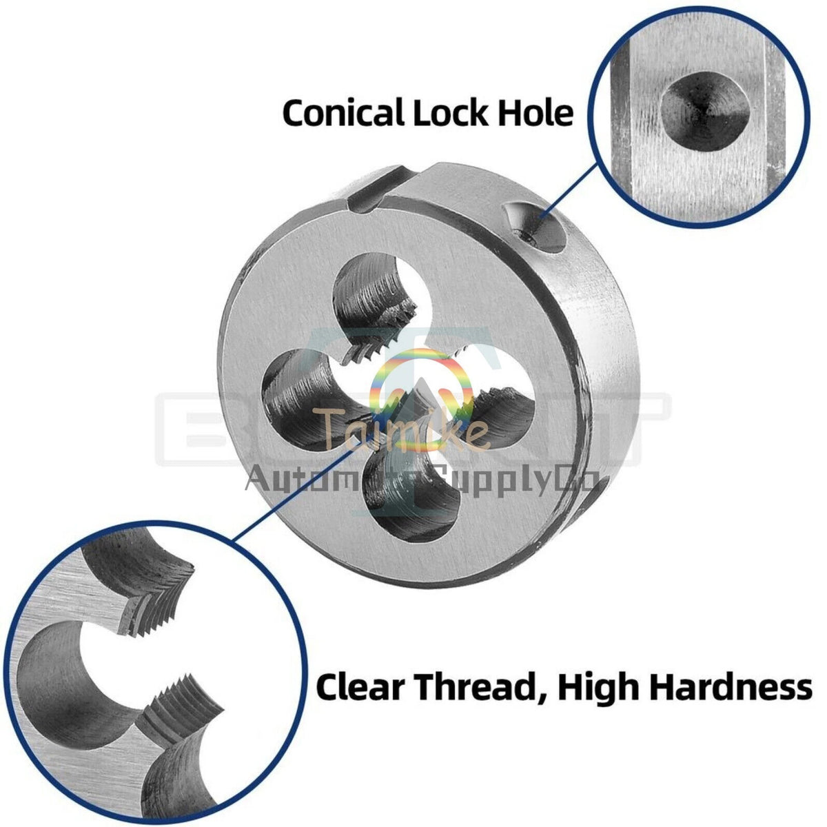 No 5-44 UNF Tap and Die Set Right Hand, 5 x 44 UNF Thread Tap and Round Die