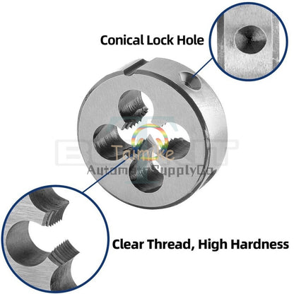 No 5-44 UNF Tap and Die Set Right Hand, 5 x 44 UNF Thread Tap and Round Die