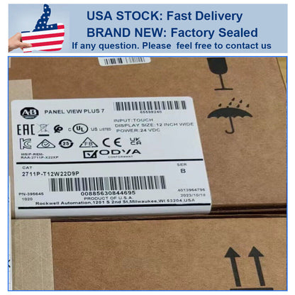 New Allen-Bradley AB 2711P-T12W22D9P PanelView Plus 7 Color Touch 12-inch Sealed Industrial Touchscreen Display with 1280x720 HD Resolution - ALLEN-BRADLEY