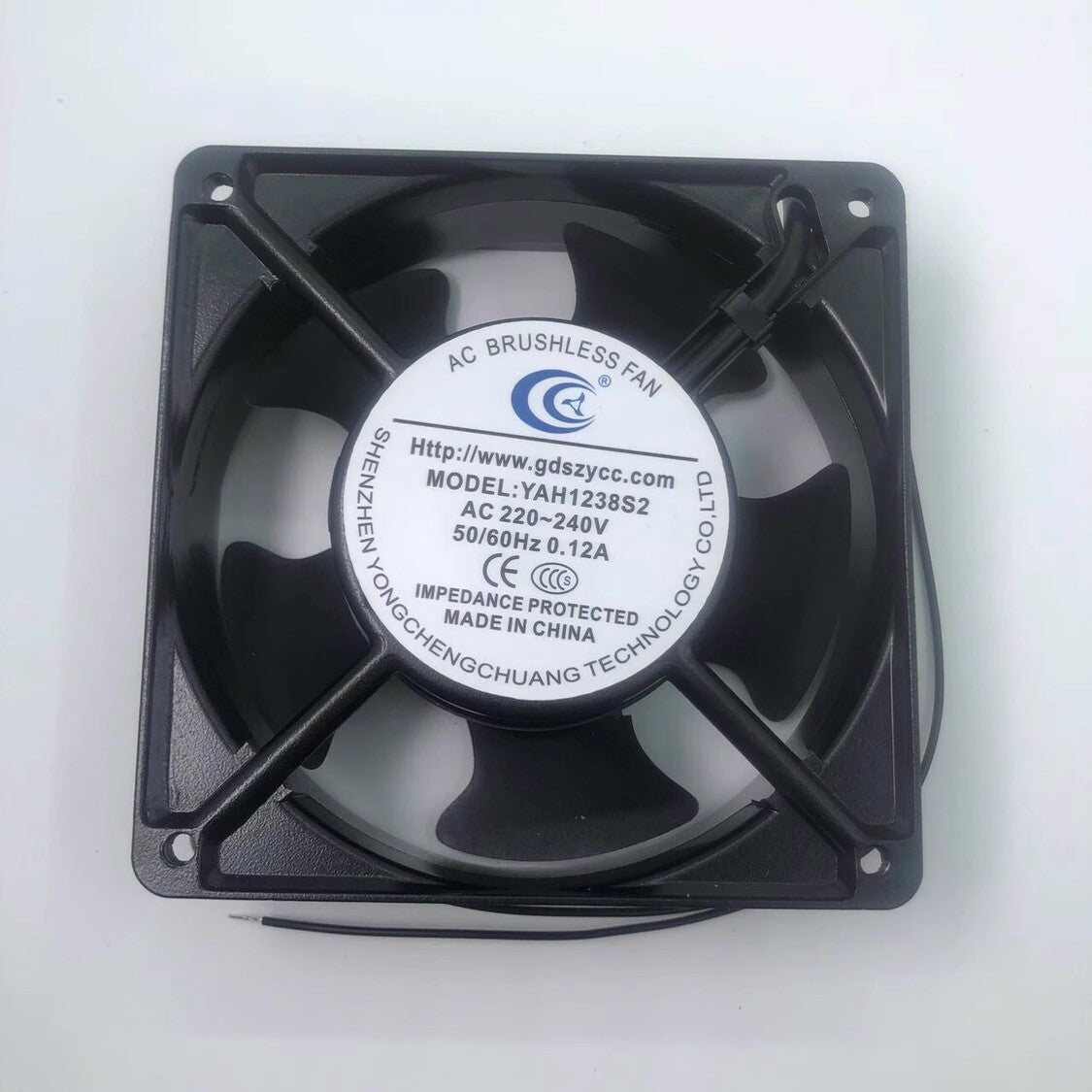 1PCS YAH1238S2 12038 AC220V/240V 12CM Metal Cooling Fan