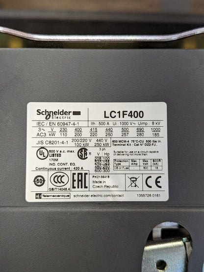 Square D LC1F400 400A Contactor NEW IN BOX - SQUARE D