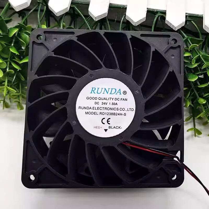 RUNDA RD1238B24H-S 12038 DC24V 1.50A 12CM 2-wire inverter cooling fan