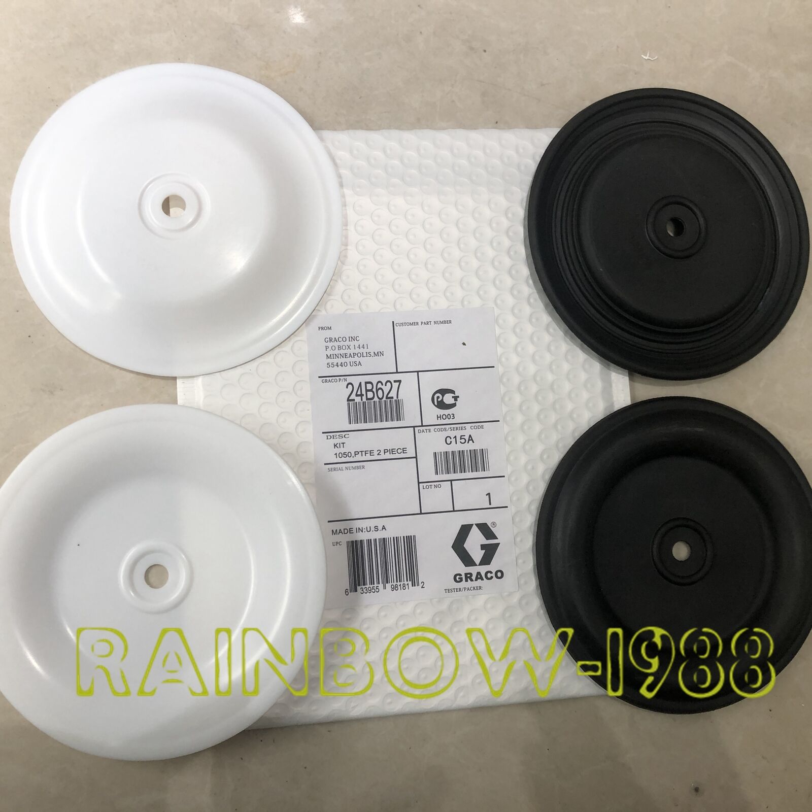 new 4pc/1set replacement 1050 repair kit 24B627 diaphragm 1050 diaphragm pump - PLC INDUSTRY PRODUCT