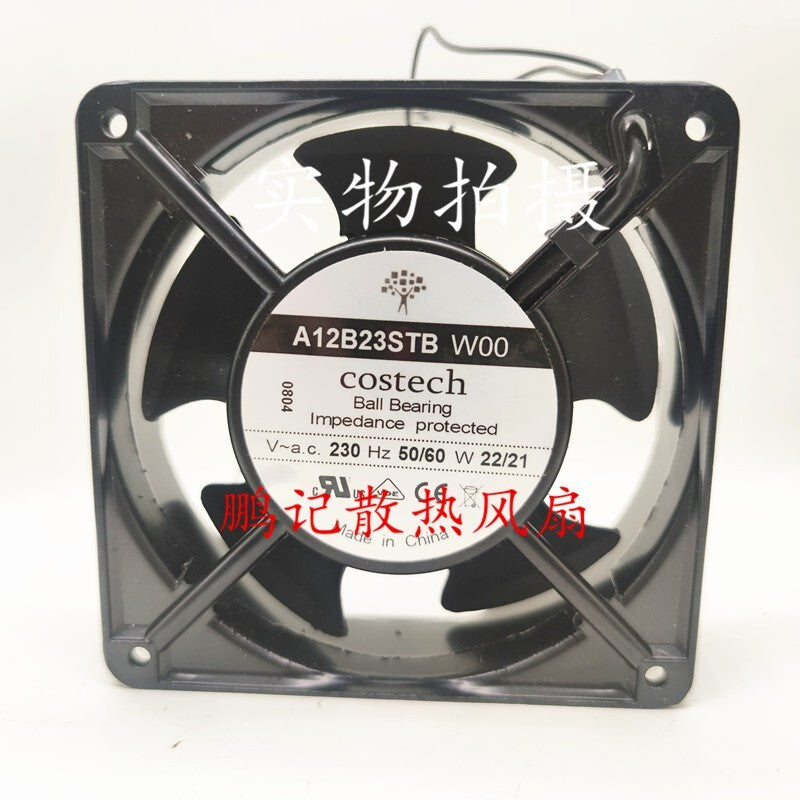 1pcs Costech A12B23STB W00 230V 22W 12 cm cabinet chassis cooling fan