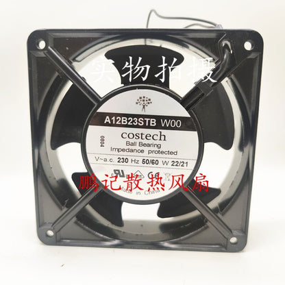 1pcs Costech A12B23STB W00 230V 22W 12 cm cabinet chassis cooling fan