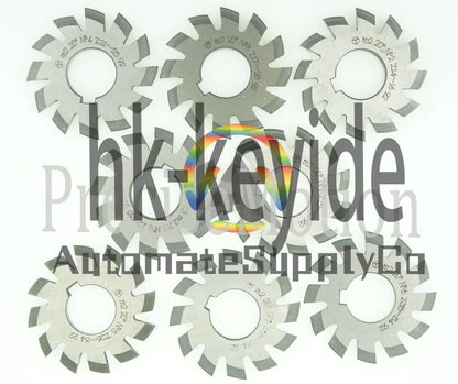 8Pcs /Set 1#2#3#4#5#6#7#8# Involute Gear Cutters Module0.3~8 PA20 Bore16~135