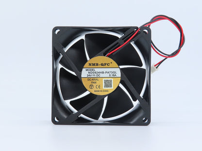 NMB-QFC ND0824HB-PA73GL 8025 8CM 24V 0.18A cooling fan