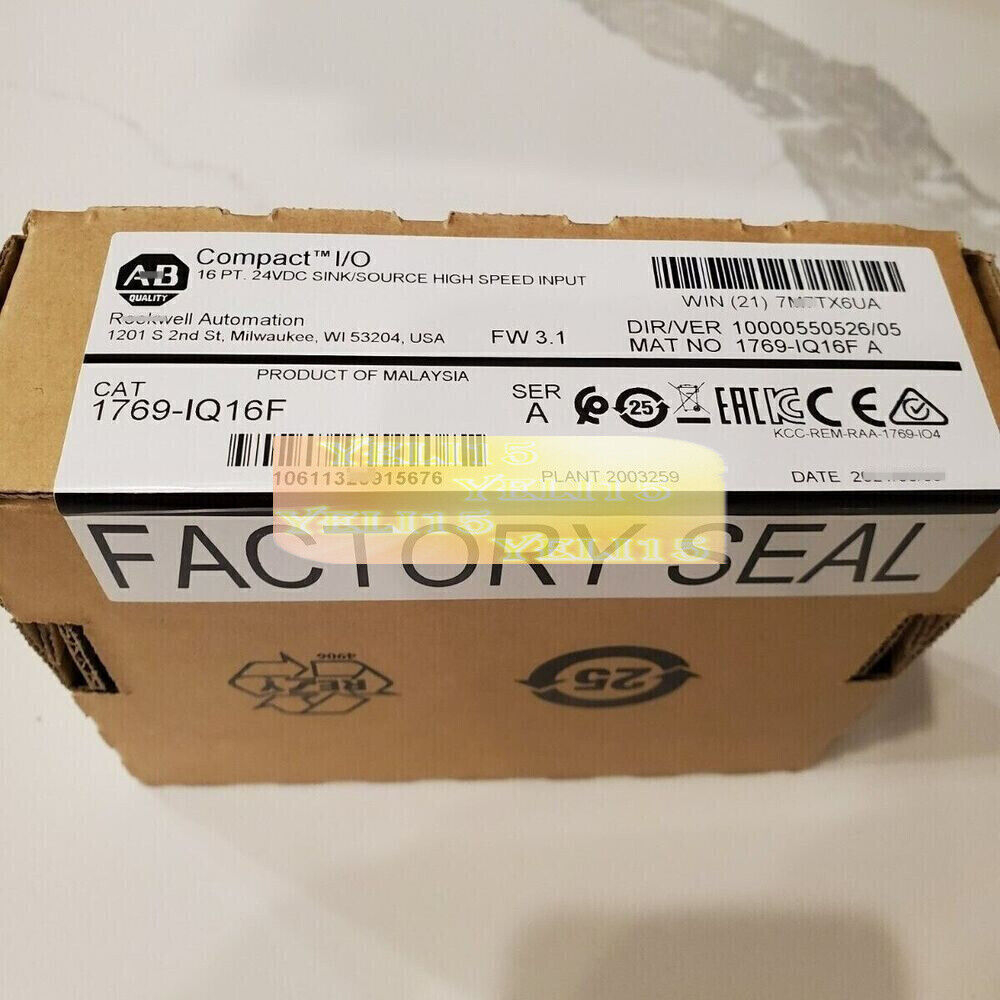 New Factory Sealed AB 1769-IQ16F SER A CompactLogix 16 Pt 24VDC Input Module - AB