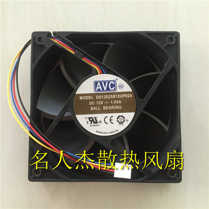 1pcs AVC DS12025B12UP024 12V 1.05A 12 cm 4-wire PWM speed control fan