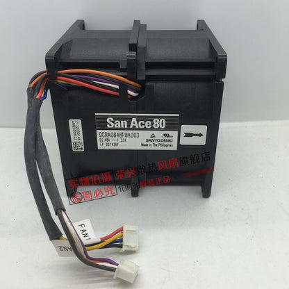 Sanyo 9CRA0848P8A003 48V 1.32A 8CM 8080 car supercharged violent fan
