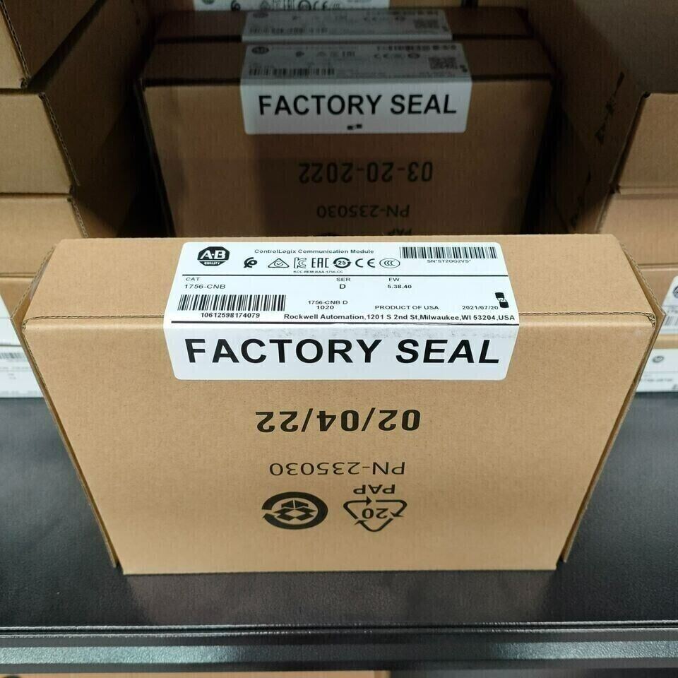 New Factory Sealed AB 1756-CNB SER D ControlLogix Communication Module 1756CNB - CONTROLLOGIX