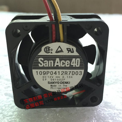Sanyo 109P0412R7D03 4CM 4015 12V 0.13A 3-wire switch cooling fan