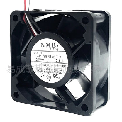 NMB 2410SB-05W-B59 24VDC 0.11A 6025 3-Wire Case Cooling Fan