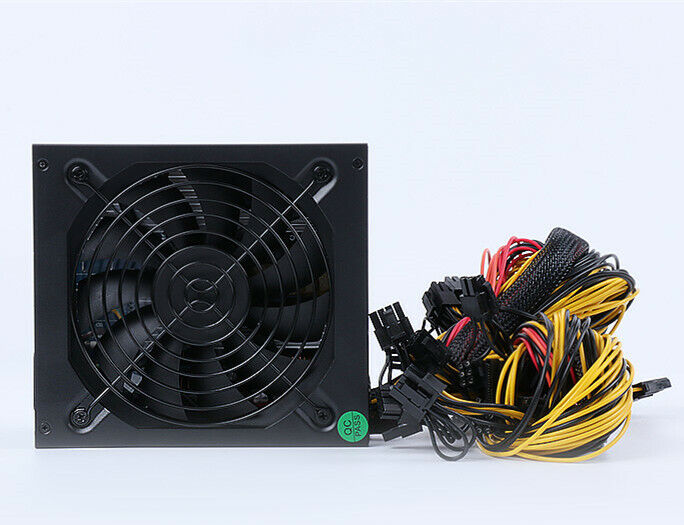 new 2000W single 12V miner silent power supply supports 8 graphics cards