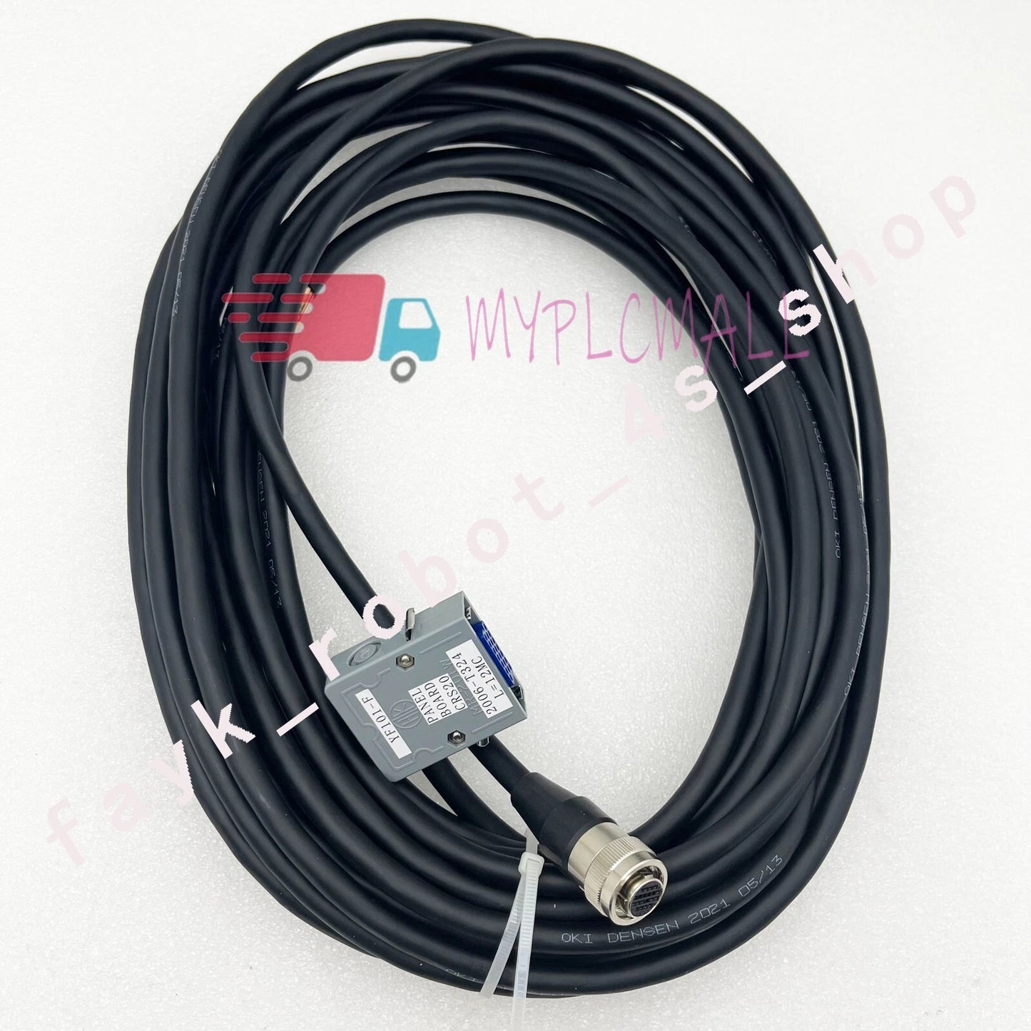 12M Cable/plug For FANUC A05B-2518-C200 Robot controller teach pendant connector