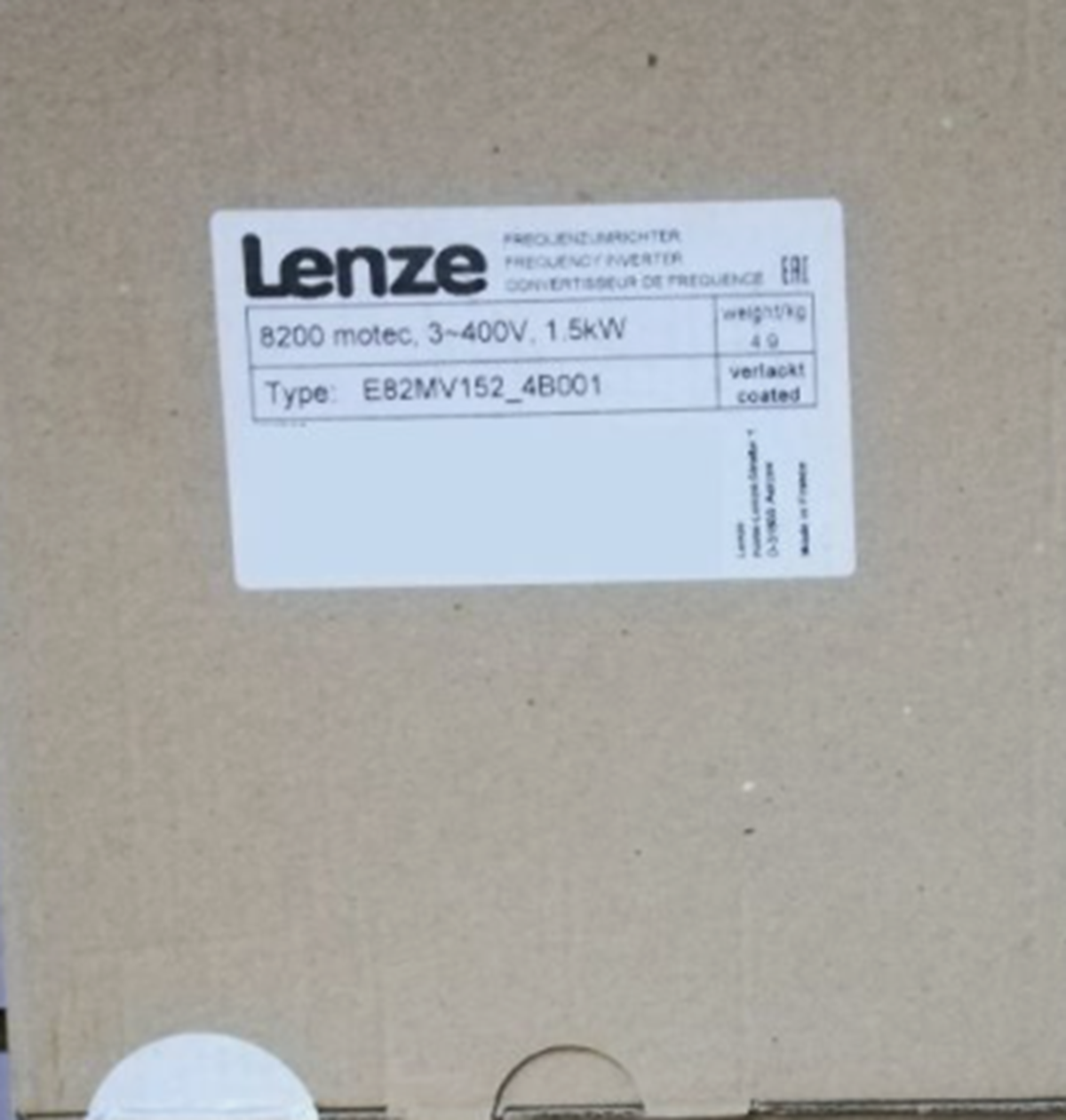 new  LENZE E82MV152_4B001 FREQUENCY INVERTER LENZE