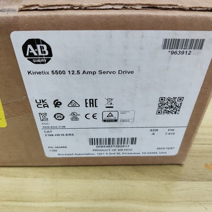 Allen Bradley 2198-H015-ERS Kinetix 5500 Servo Drive 12.5A 190-528V AC - ALLEN BRADLEY