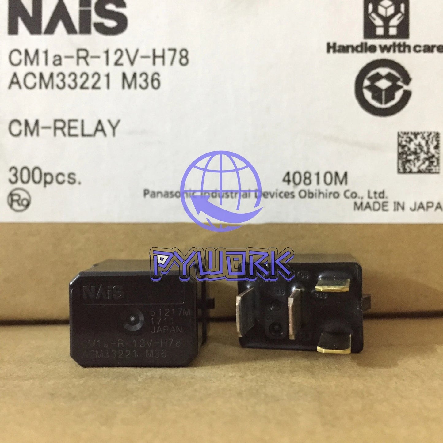 CM1A-R-12V-H78 NAIS ACM33221 M36 12VDC 4 Pins Automotive Relay (SET OF 5)