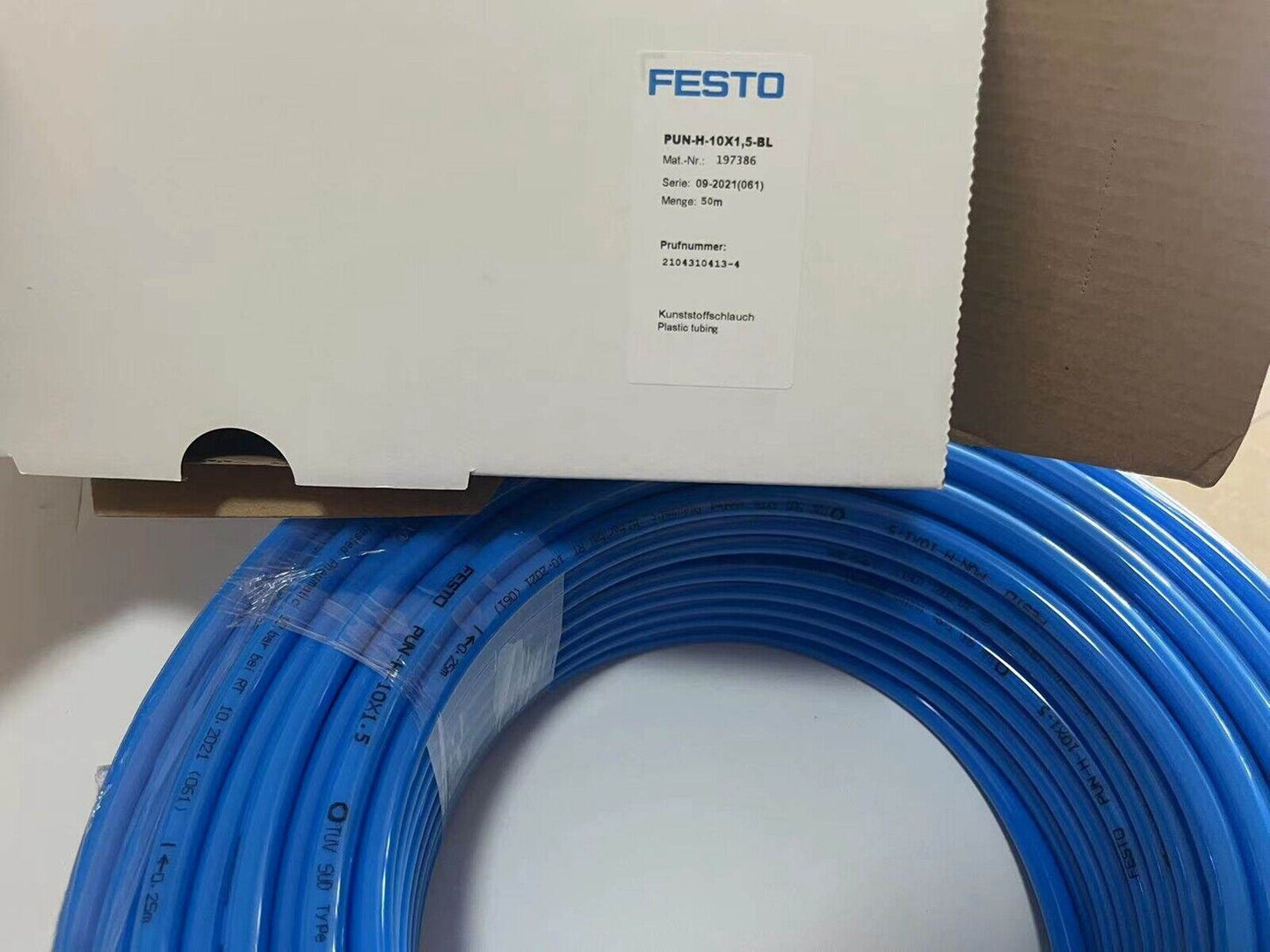 New FESTO PUN-H-10X1,5-BL 197386 Blau Pneumatic Plastic tubing - FESTO