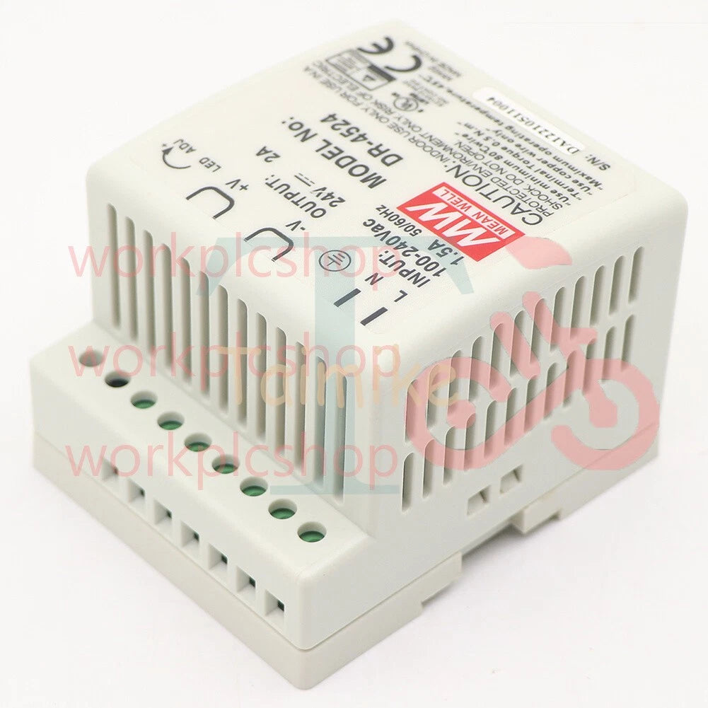 1PCS Meanwell DR-4524 Ac To Dc Din-Rail Power Supply 24V 2 Amp 48W 1.5"