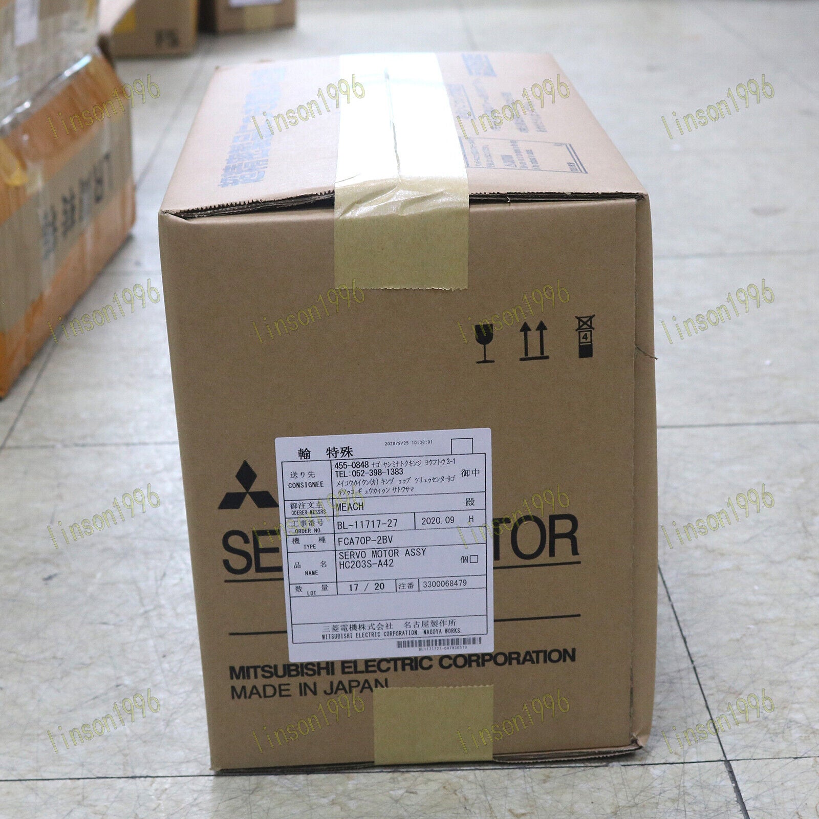 1PC Mitsubishi HC203S-A42 Servo Motor - MITSUBISHI
