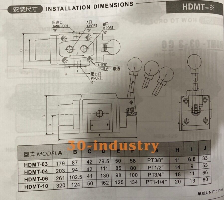 HDX Hydraulic Manual Directional Valve DMT-04-3D2 - HDX