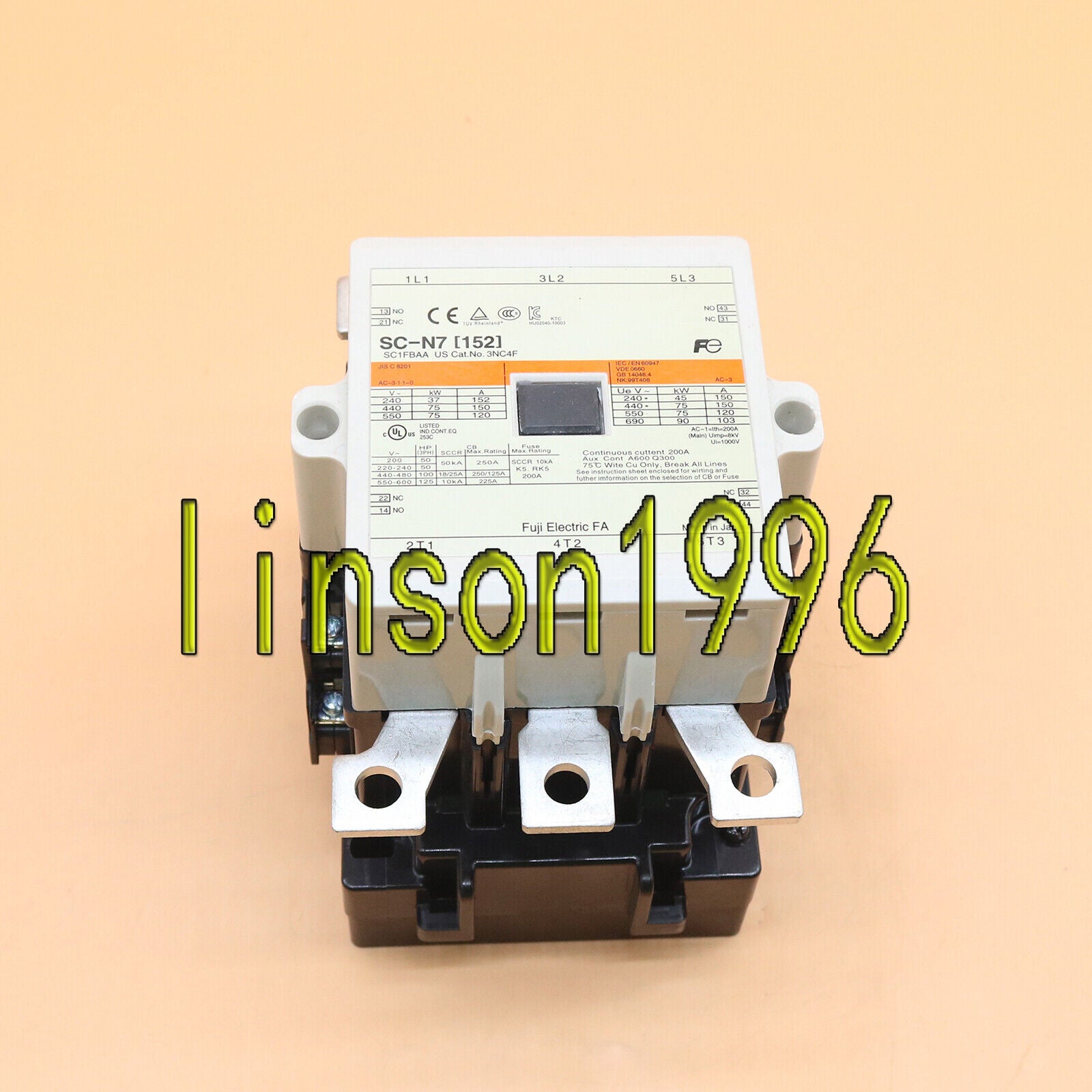 new One Fuji SC-N7 [152] 220VAC Contactor Switch Fast - ONE FUJI