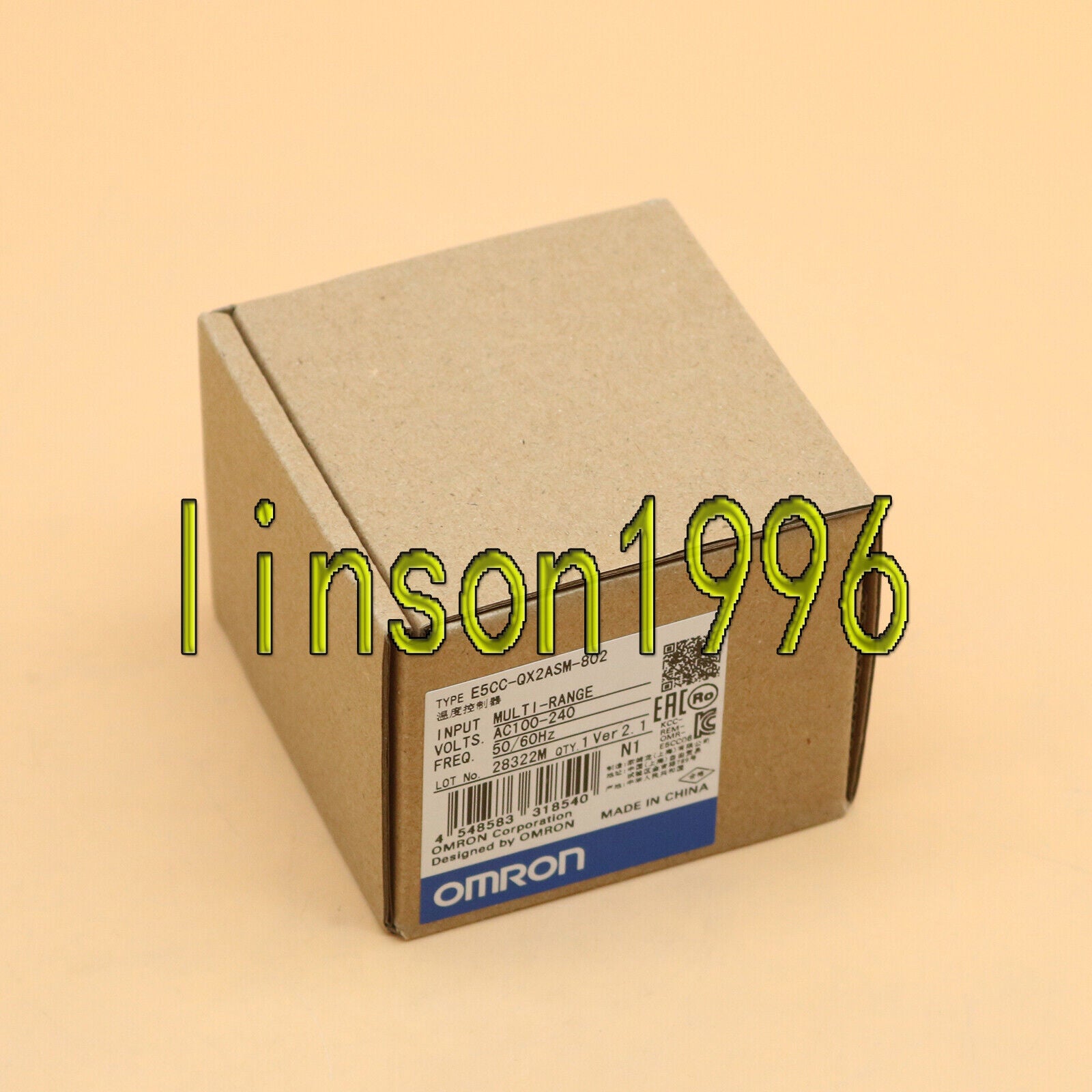 Omron Temperature Controller E5CC-QX2ASM-802 100-240VAC - OMRON