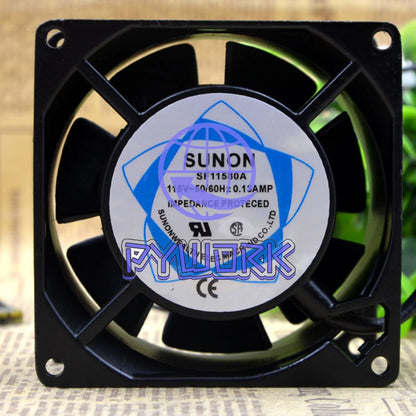 SUNON SF11580AT 1082HSL 115V 0.10A 80 X 80 X 25mm Cabinet Chassis Cooling Fan