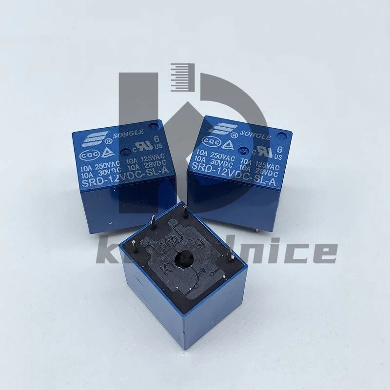 10Pcs SONGLE SRD-12VDC-SL-A Power Relay 12VDC 4Pin 10A 250VAC