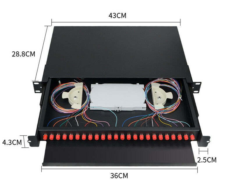 new 24-core FC terminal box fiber distribution frame cabinet drawer wiring full