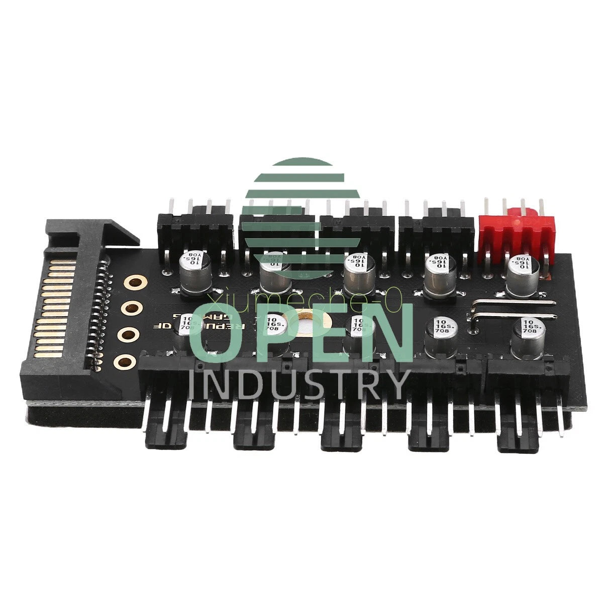 PC 1 to 10 Cooling Fans Hub Splitter 12V PWM Sata Power Suppply Speed Controller